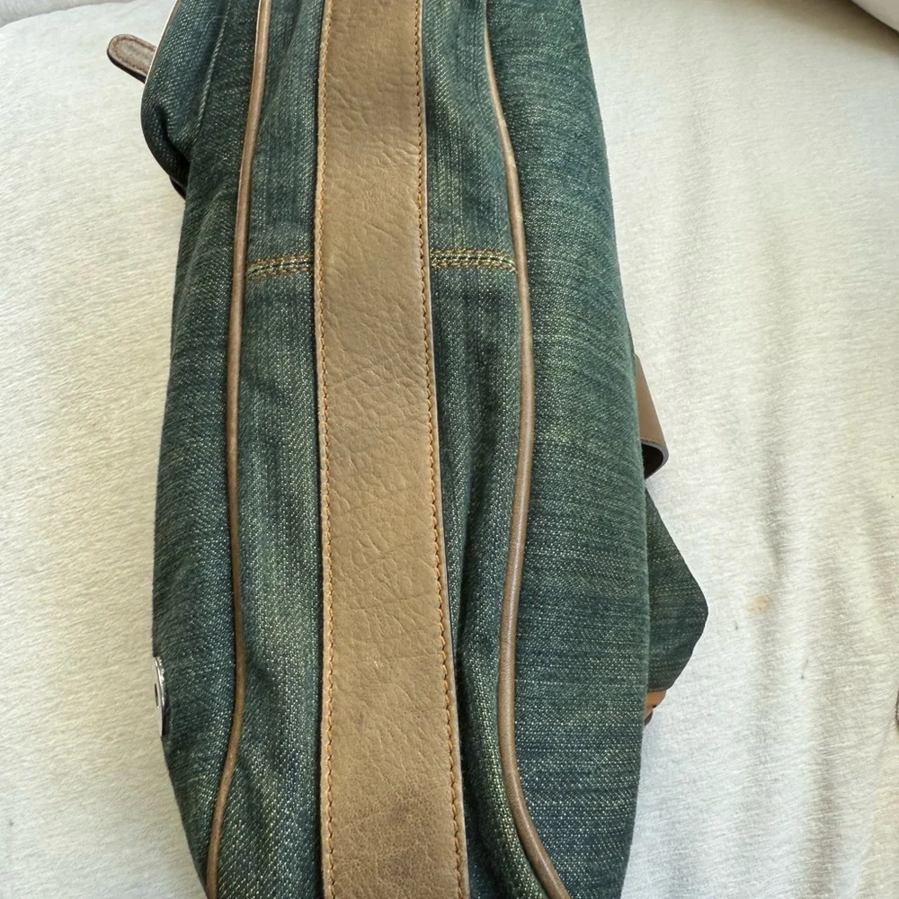 Dior Denim and Tan Shoulder Bag - Picture 15 of 16